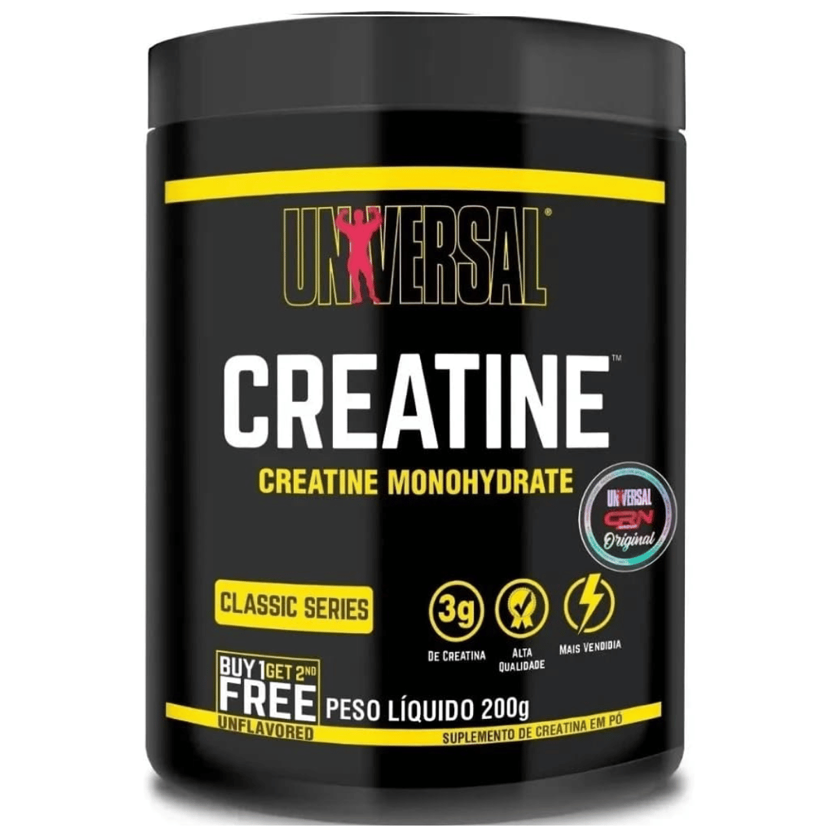 2 Potes Creatina Monohidratada 200g - Universal Nutrition